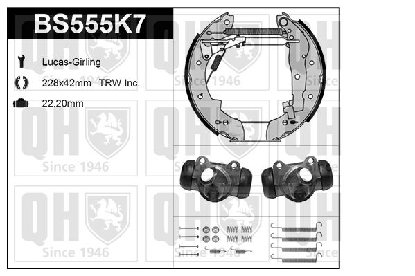 QUINTON HAZELL Комплект тормозных колодок BS555K7